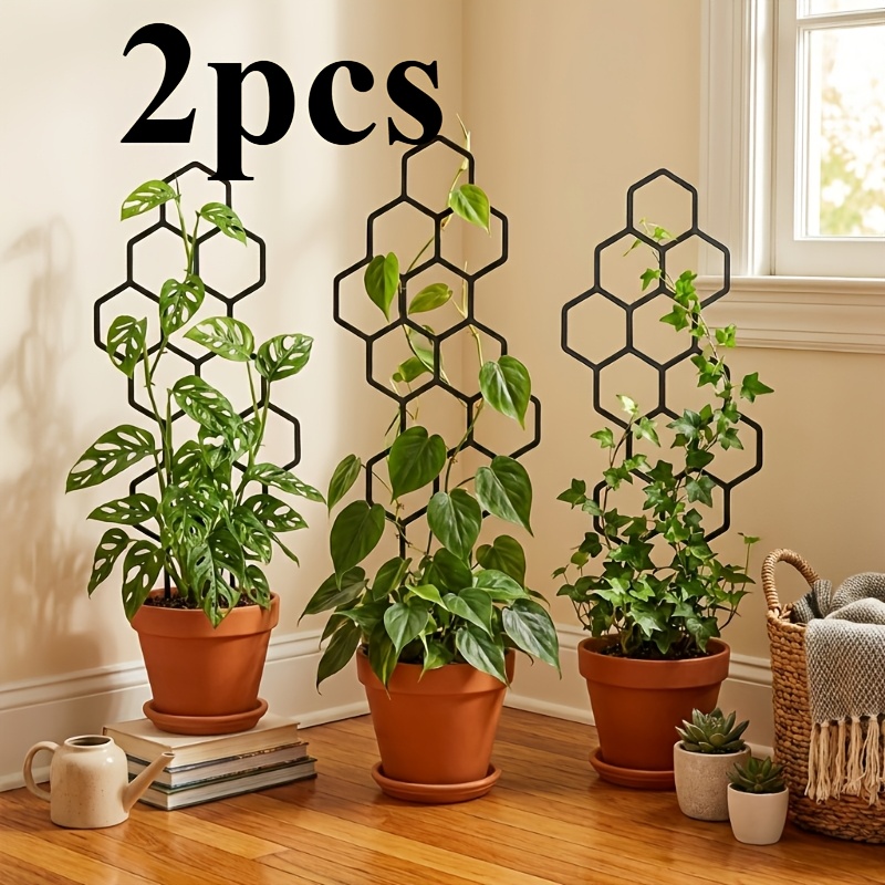 2つのつる性植物育成器具、つる性植物や花用の植木鉢付き、屋内 - Vine Climbing Plastic のレビューと価格